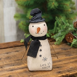 Let It Snow Stuffed Top Hat Snowman