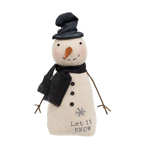 Let It Snow Stuffed Top Hat Snowman