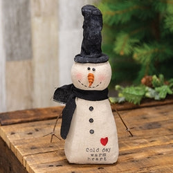 Cold Day Warm Heart Stuffed Top Hat Snowman
