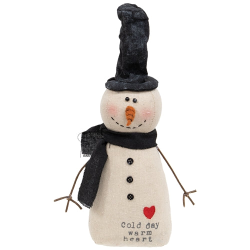 Cold Day Warm Heart Stuffed Top Hat Snowman