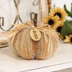 Stuffed Harvest Colors Blessed Sweater Pumpkin - 5"H