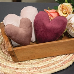 3/Set Plush Velvet Heart Ornaments