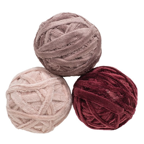 Velvet Wrapped Ball Bowl Filler - 2.5" - 3 Asstd.