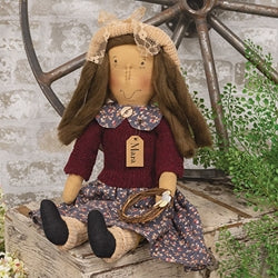 Mara Doll w/Button Wreath