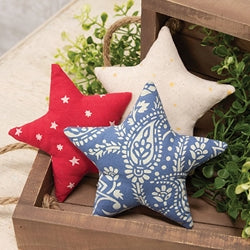 3/Set - Americana Star Pillow Ornaments
