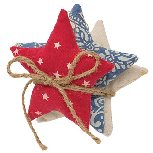 3/Set - Americana Star Pillow Ornaments