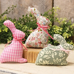 3/Set - Vintage Floral Pattern Bunny Sitters