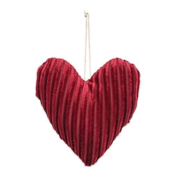 Stuffed Chenille Valentine Heart Ornament - 3 Asstd.