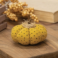 Mossy Mustard Polka Dot Pumpkin