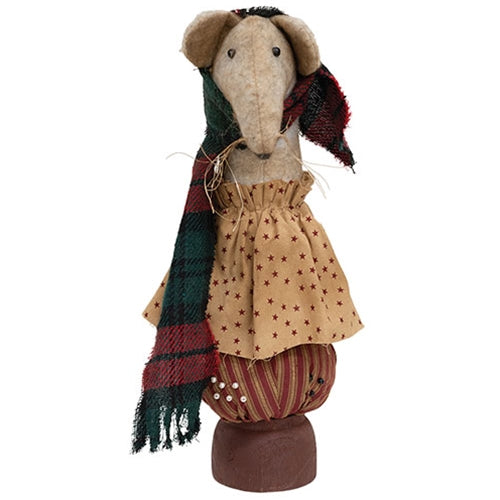Olde Thyme Christmas Mouse on Pincushion