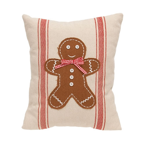 Gingerbread Striped Pillow