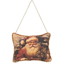 Olde Thyme Santa in the Forest Hanging Pillow