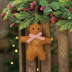 Stuffed Gingerbread  Ornament - 5.5"H