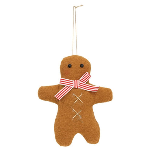 Stuffed Gingerbread  Ornament - 5.5"H