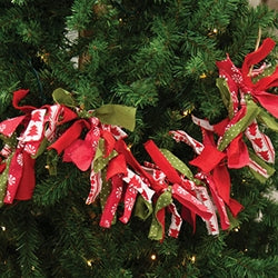 Mixed Pattern Christmas Rag Garland