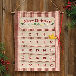 Olde Thyme Ticking Stripe Christmas Countdown