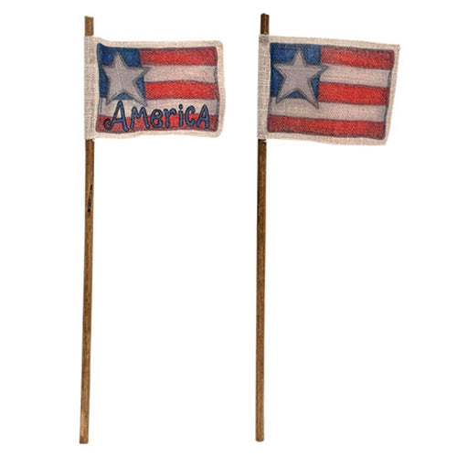 2/Set - American Flag Doodle Wands