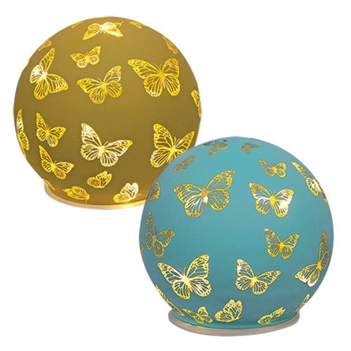Glass LED Butterfly Orb - 2 Asstd.