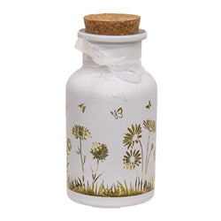 Spring Flowers & Butterflies LED Glass Jar - 2 Asstd.