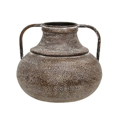 Distressed Rustic Metal Flower Urn - 7.5"H - 2 Asstd.