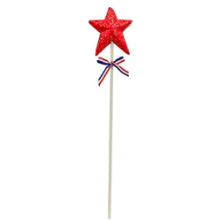Glittered Americana Star Pick - 16.75"H - 3 Asstd.