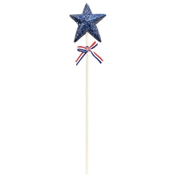 Glittered Americana Star Pick - 16.75"H - 3 Asstd.