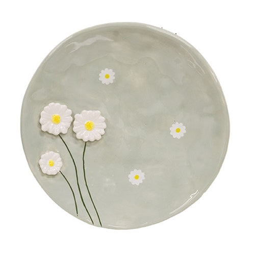 Ceramic Raised Daisy Plate - 8"