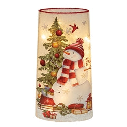 Christmas Snowman Pre-Lit Vase - 10"H - 2 Asstd.