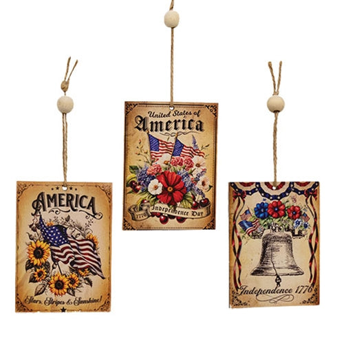 Vintage Americana Sunshine Ornament - 3 Asstd.
