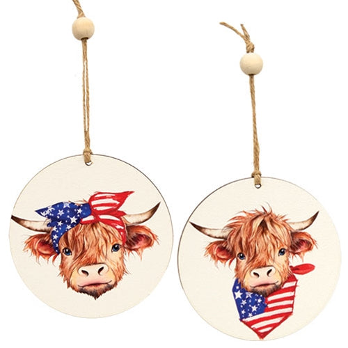USA Bandana Highland Ornament - 2 Asstd.
