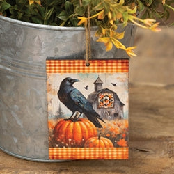 Raven & Harvest Quilt Barn Ornament - 3x4