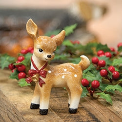 Brown Glittered Resin Reindeer - 4.5"