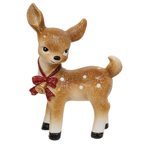 Brown Glittered Resin Reindeer - 4.5"