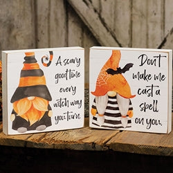 Scary Good Time Gnome Box Sign 2 Asstd.
