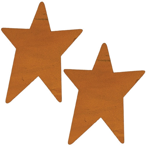2/Pkg Rusty Tin Stars 4"H