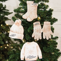 Sparkle Snowflake Winter White Ornament - 4 Asstd.