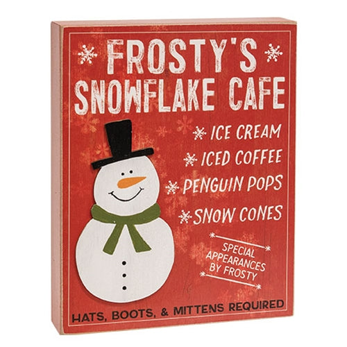 Frosty's Snowflake Cafe Box Sign
