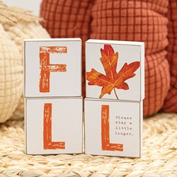 4/Set - Stay A Little Longer Fall 2" Blocks