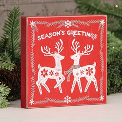 Season's Greetings Sweater Reindeer Block