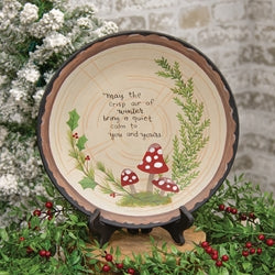 Crisp Air of Winter Woodland Mushroom Plate
