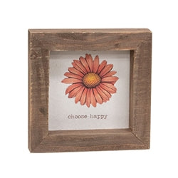 Daisy Framed Sign - 3 Asstd