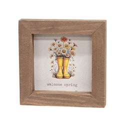 Daisy Framed Sign - 3 Asstd