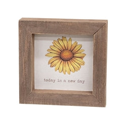 Daisy Framed Sign - 3 Asstd