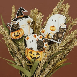 Spooky Boo Wooden Plant Poke - 3 Asstd.