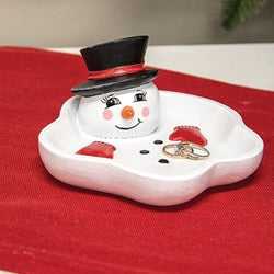 Nostalgic Resin Melting Snowman Trinket Dish