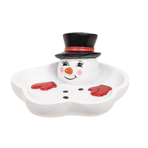 Nostalgic Resin Melting Snowman Trinket Dish