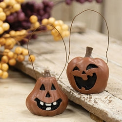 2/Set - Spooky Resin Jack O Lantern Ornaments
