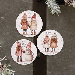 Sister Of My Soul Round Wooden Magnet - 3 Asstd.