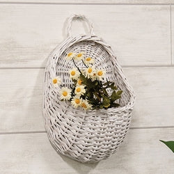 White Willow Wall Pocket Basket