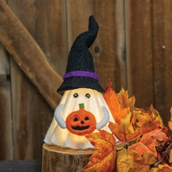 Felted Witch Ghost w/LED Light